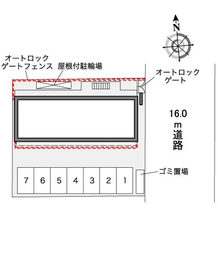 ★手数料０円★名古屋市中川区荒子１丁目　月極駐車場（LP）